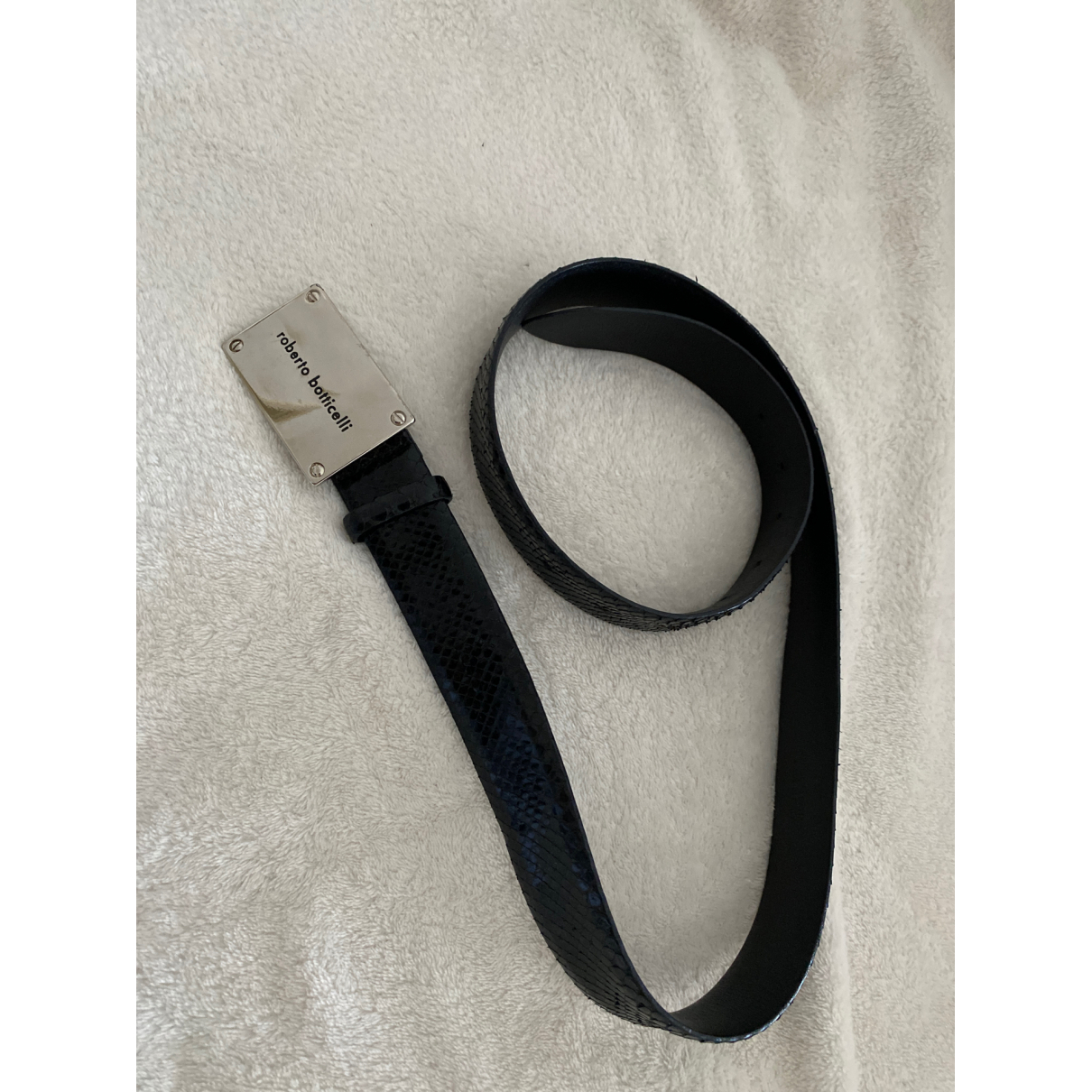 Python belt ROBERTO BOTTICELLI Black 